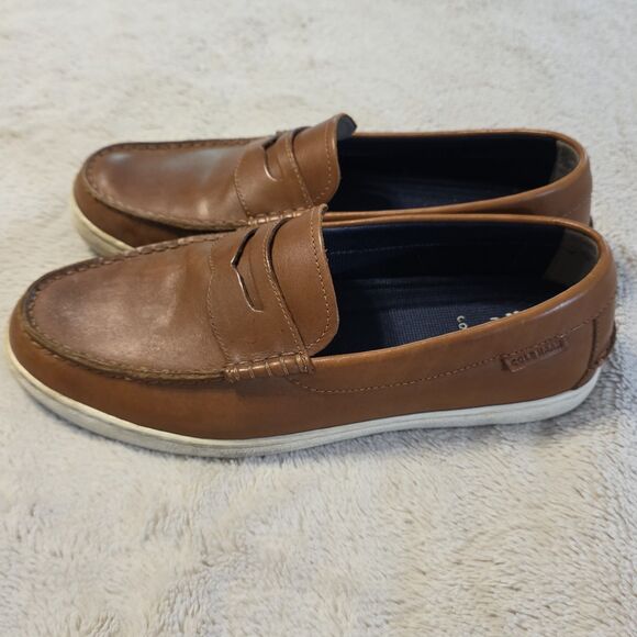 Cole Haan Nantucket II 2.0 Moc Toe Penny Loafers Size 10 M Brown Leather C27789